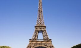 The Eiffel Tower in Paris, France.